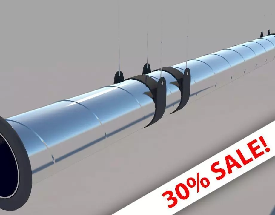 Pipe Ductwork Low-poly 3D model