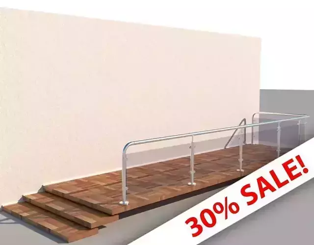 Balustrade System Low-poly 3D model