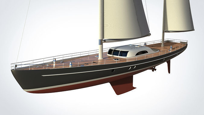 Sail yacht 3D model