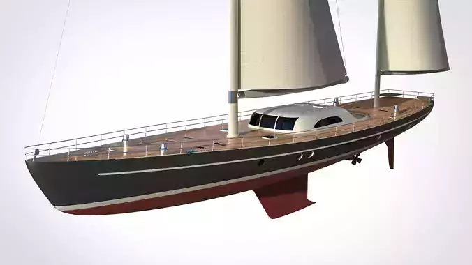 Sail yacht 3D model