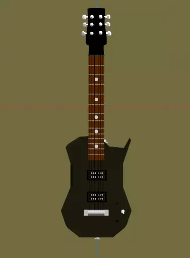 Low poly electric guitar Free low-poly 3D model