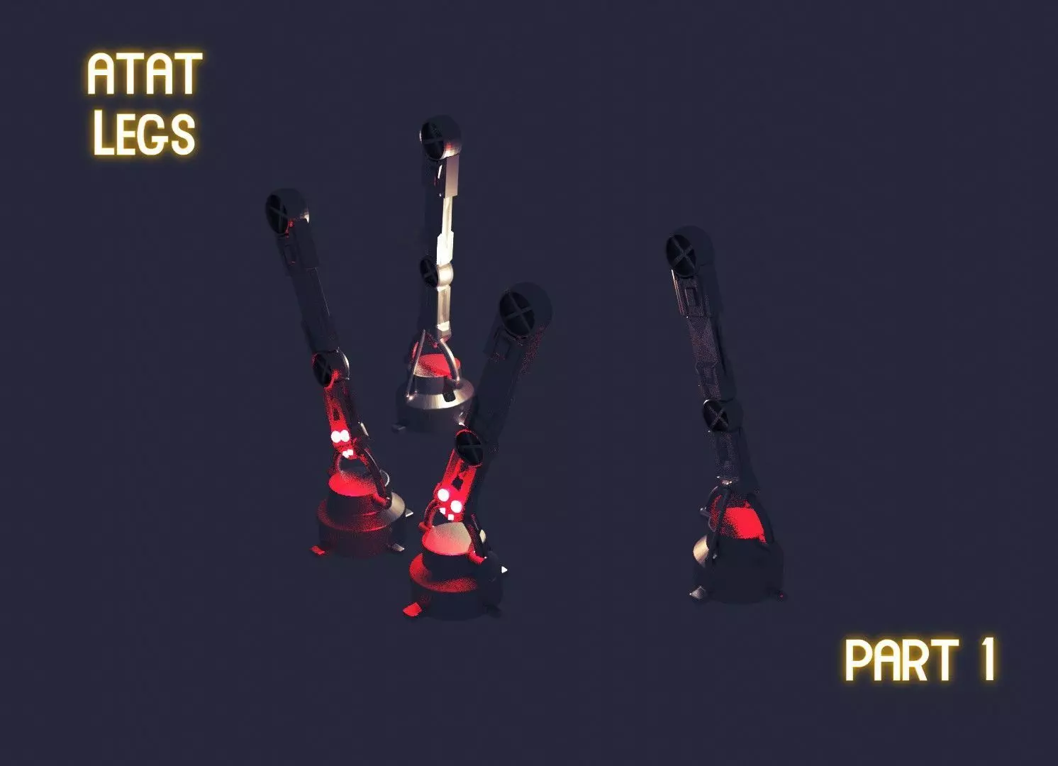 ATAT Legs - bleder Free low-poly 3D model