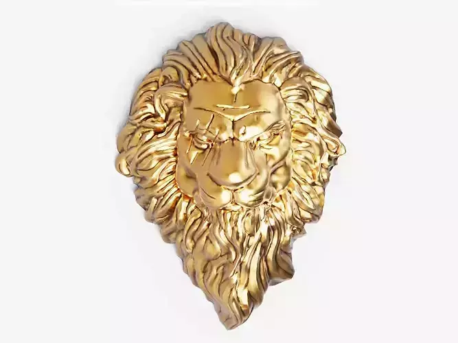 lion head cnc printable jewelry silver 3D model