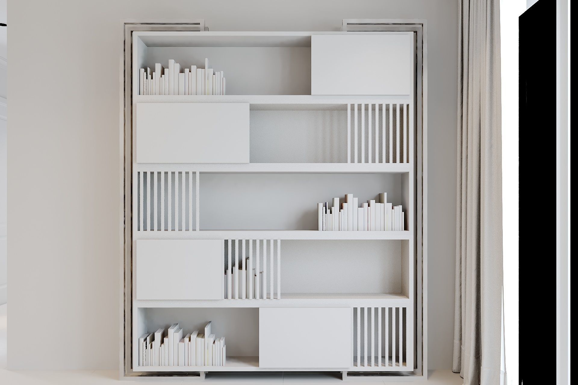 shelf bookcase 3D model_2