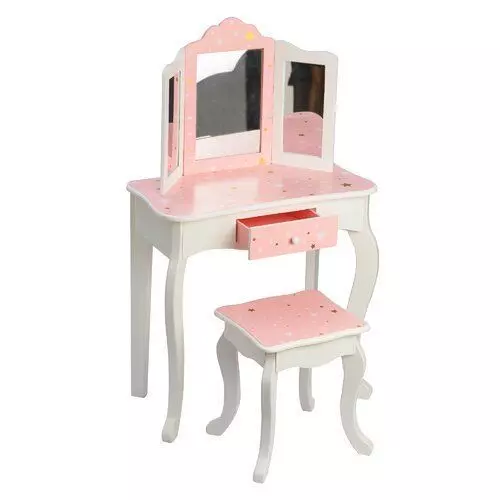 Acmetonia Dressing Makeup Table Chair Set  3D model_0
