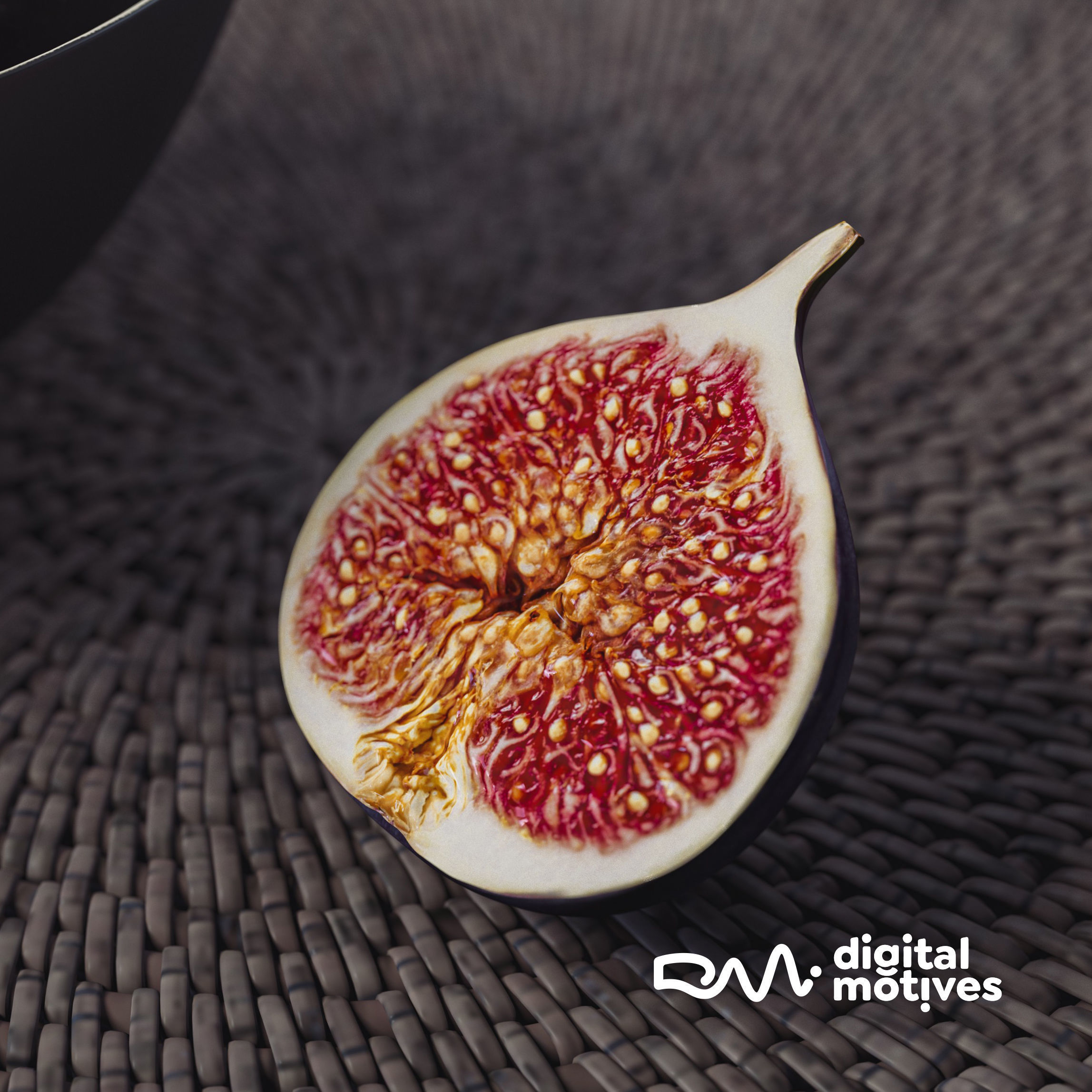 Figs and Black Tableware 3D model_3
