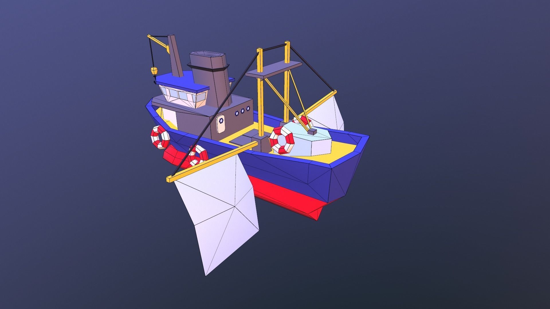 Low poly ships pack Low-poly 3D model_17