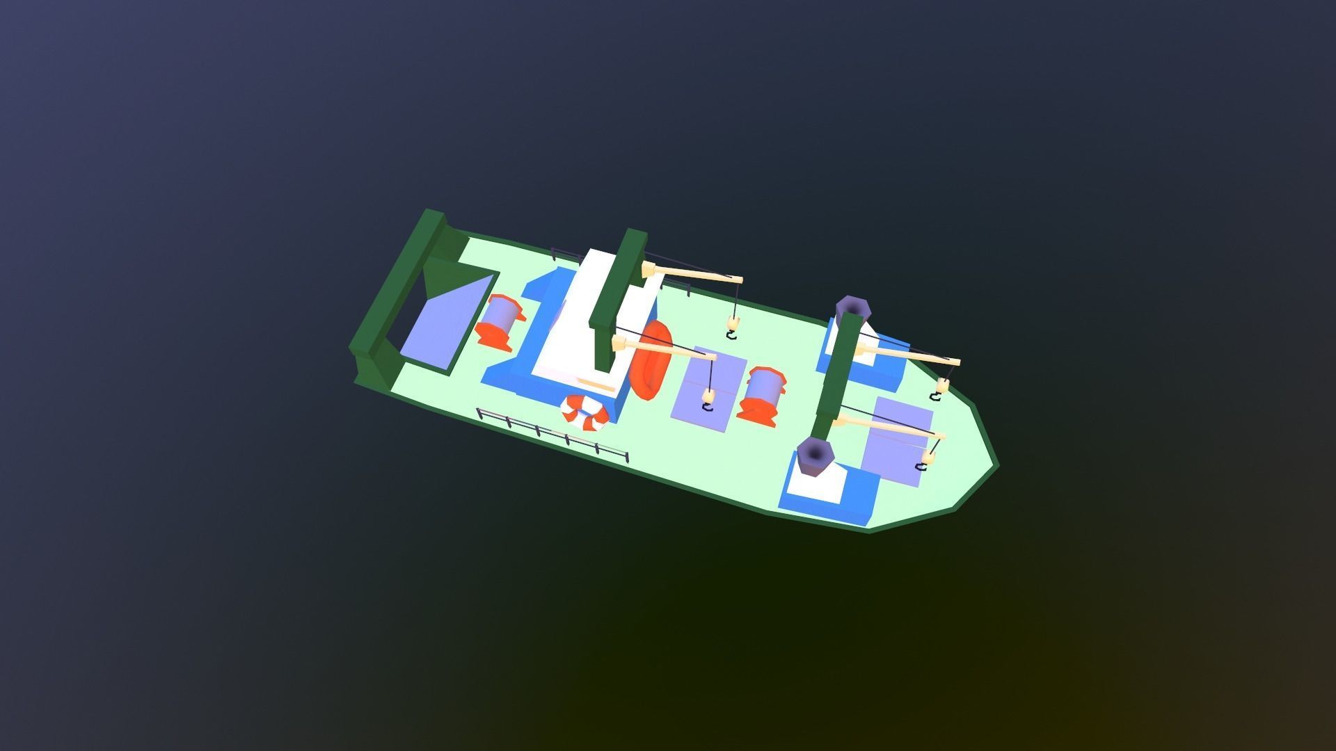 Low poly ships pack Low-poly 3D model_8