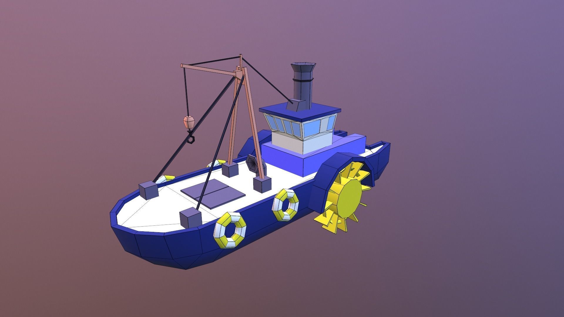 Low poly ships pack Low-poly 3D model_3