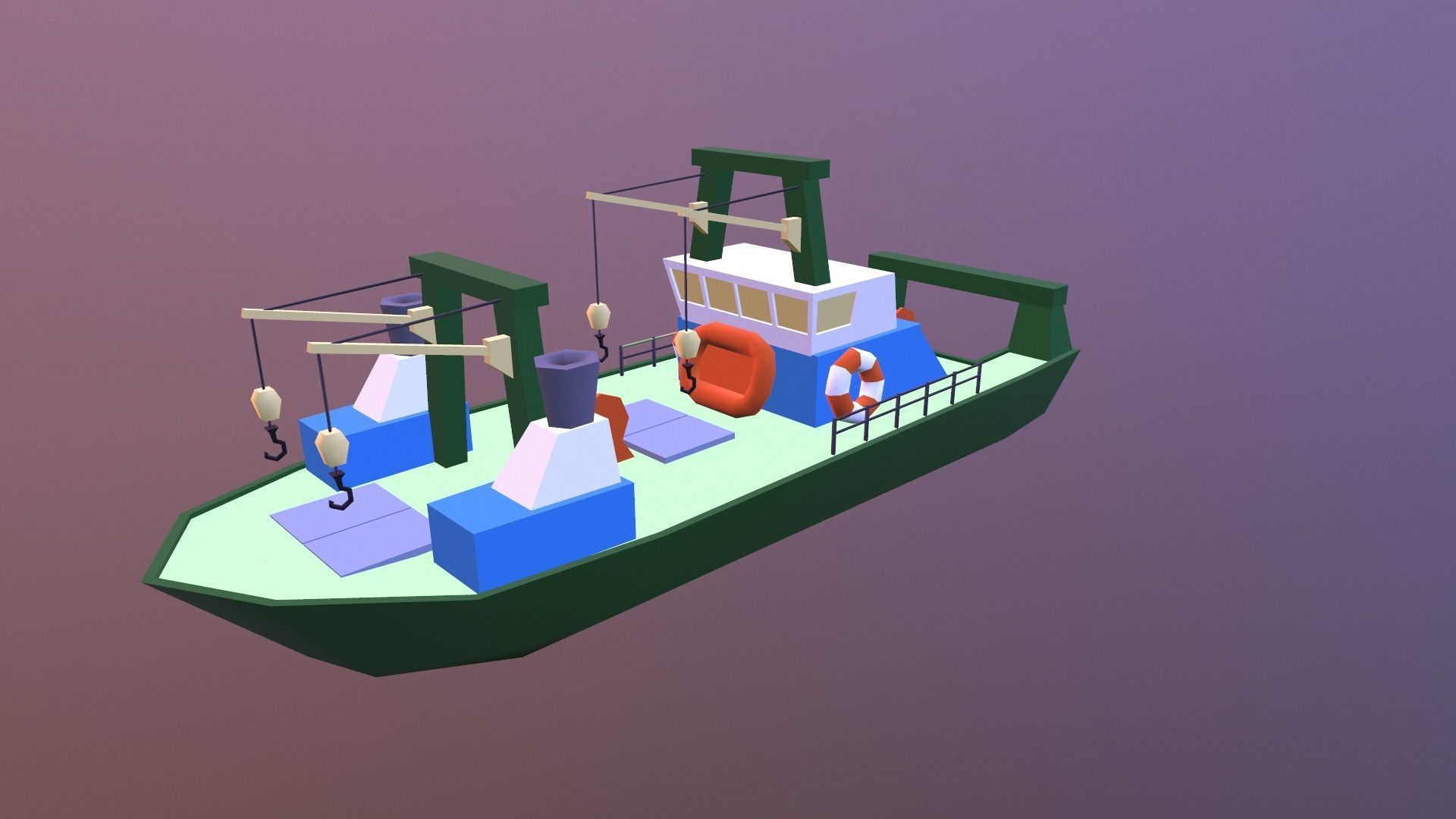Low poly ships pack Low-poly 3D model_6