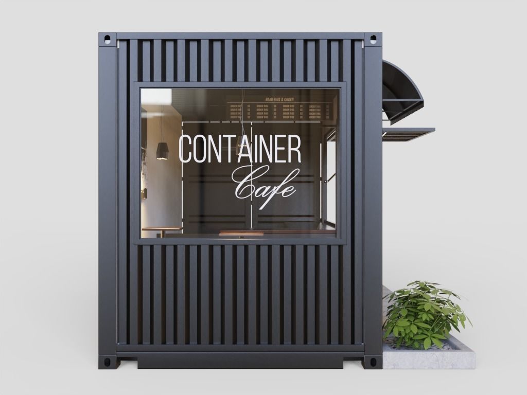 Container Cafe 2 3D model_4