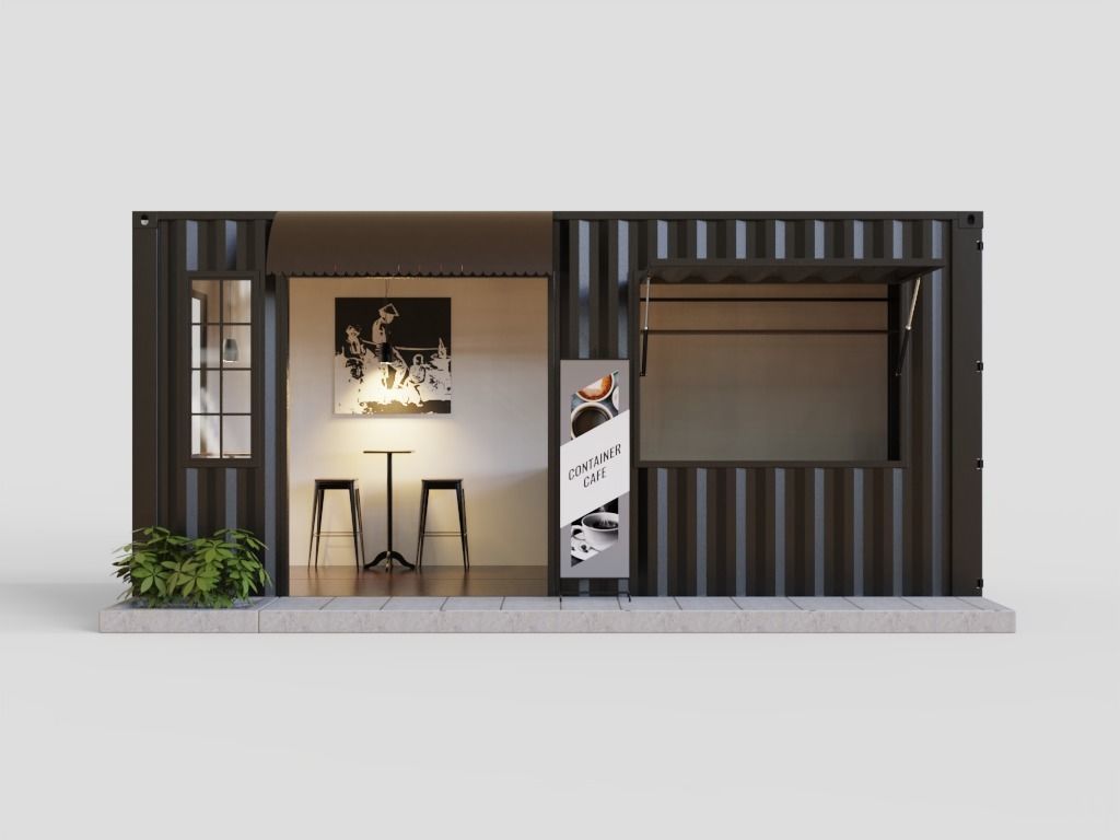 Container Cafe 2 3D model_1