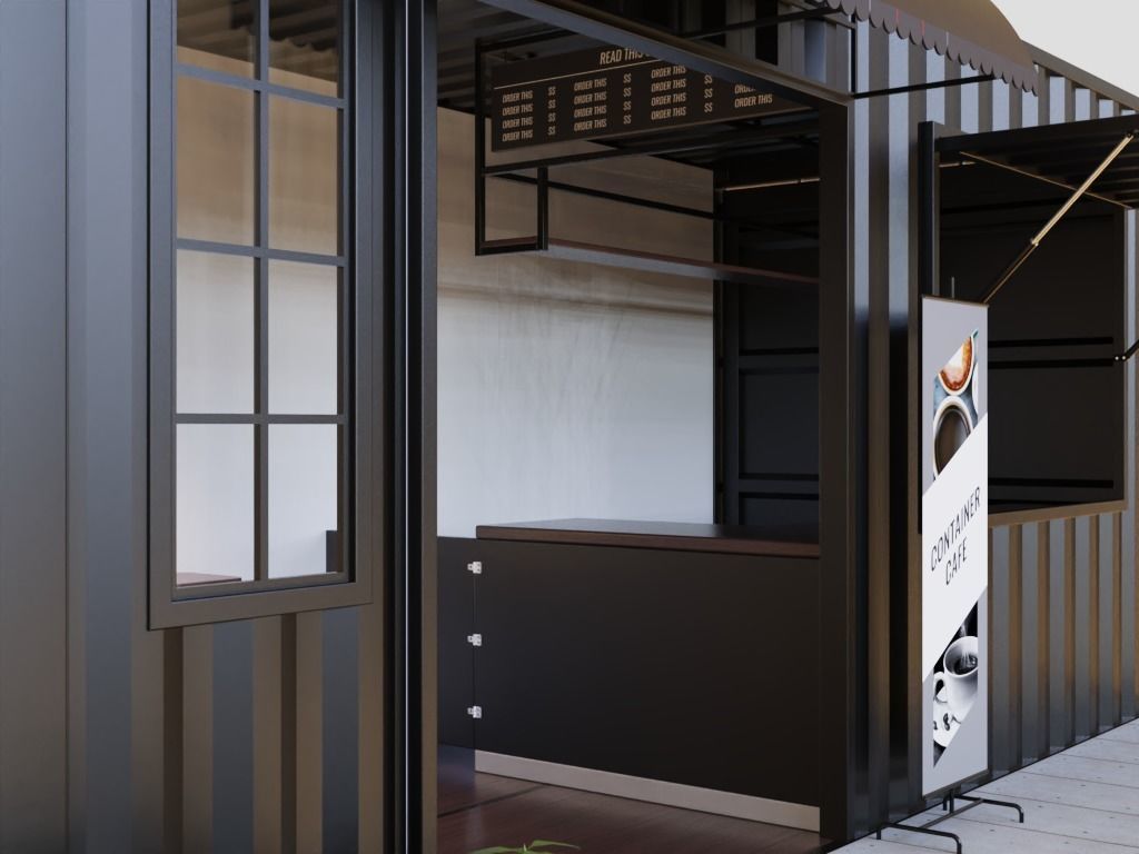 Container Cafe 2 3D model_3