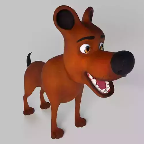 Cartoony brown dog