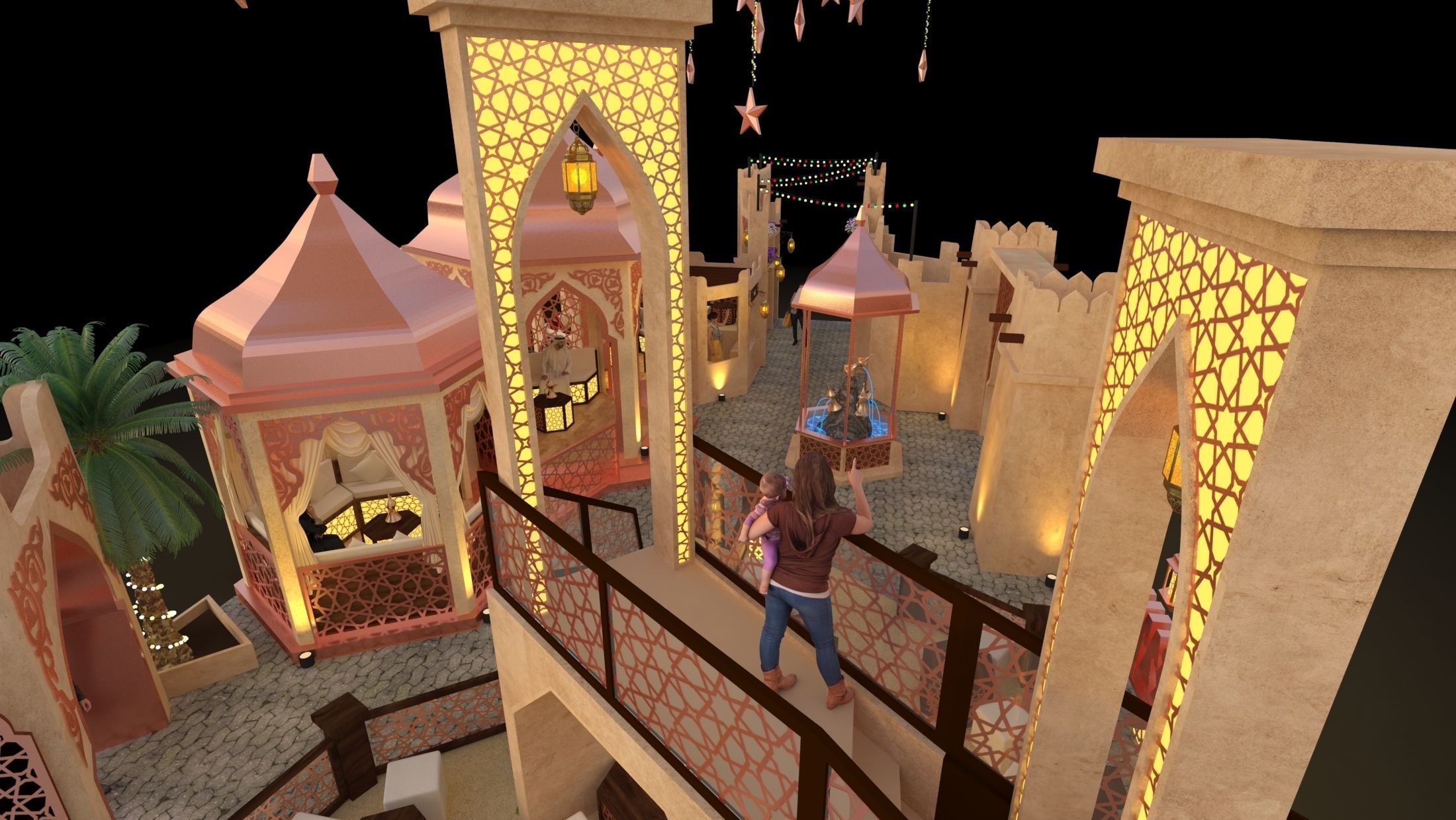 Ramadan Mall Decoration 002 3D model_2