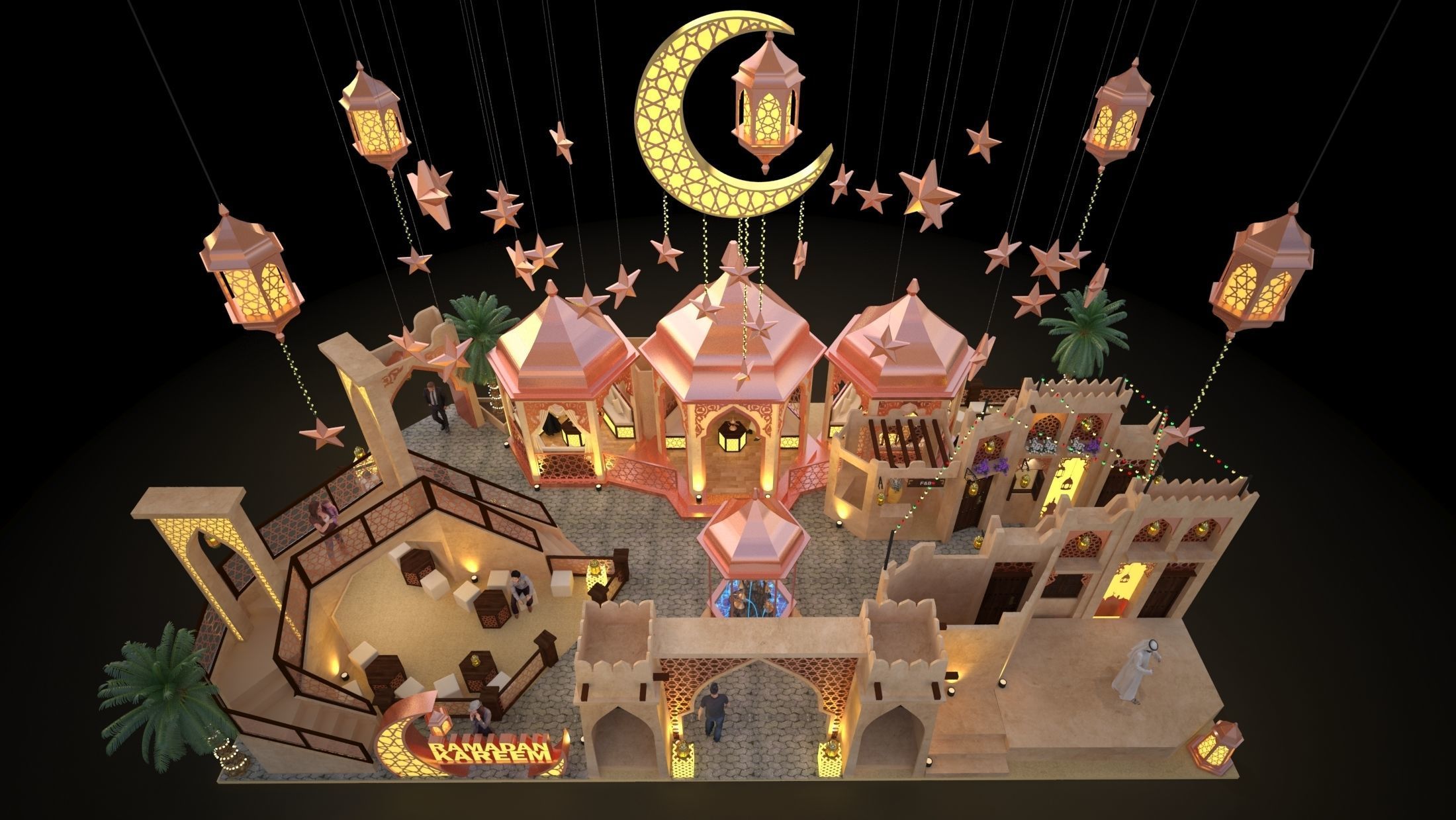 Ramadan Mall Decoration 002 3D model_1