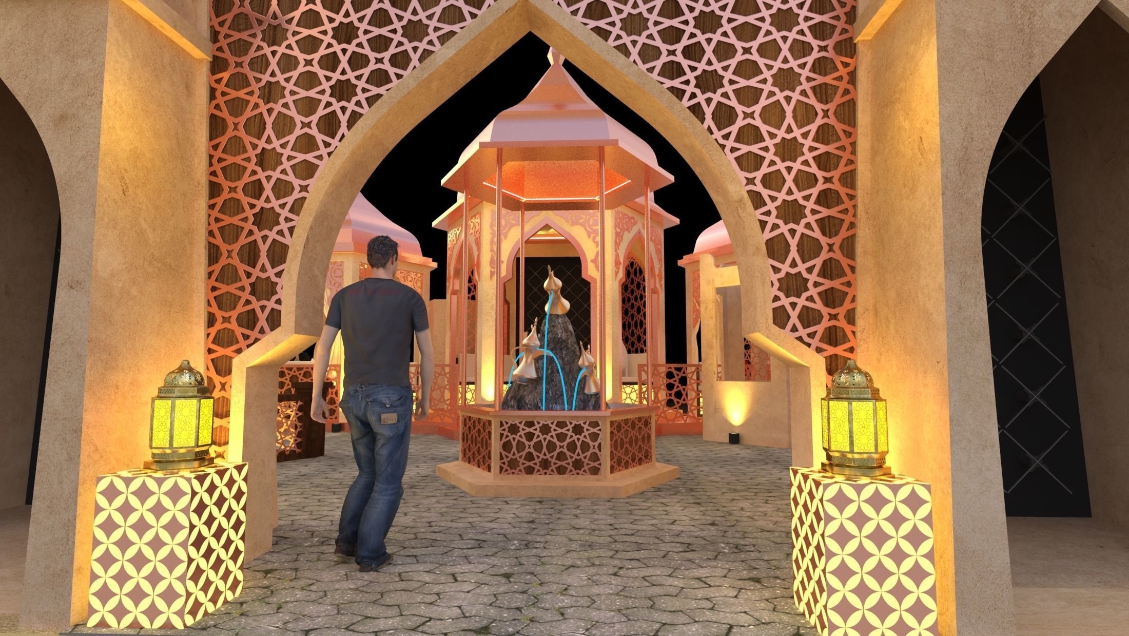 Ramadan Mall Decoration 002 3D model_4