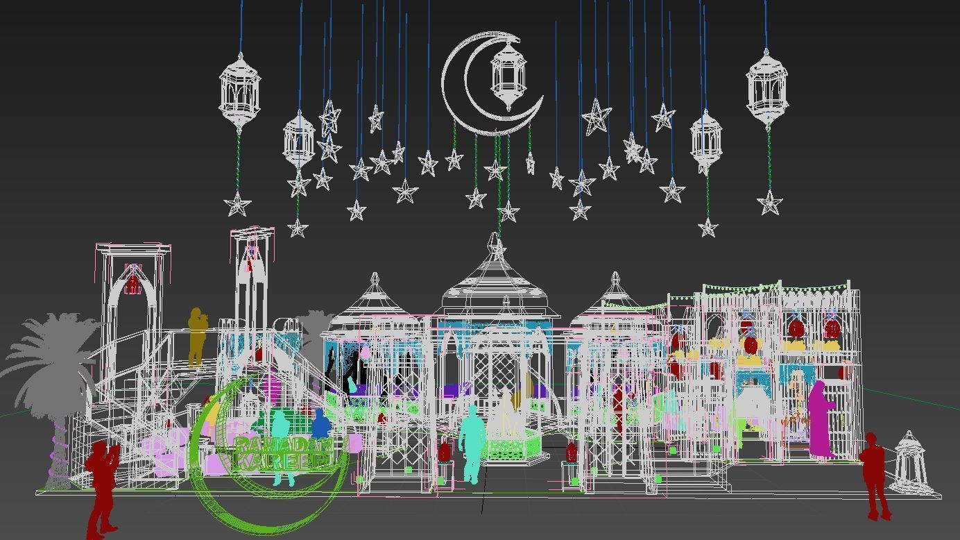 Ramadan Mall Decoration 002 3D model_15