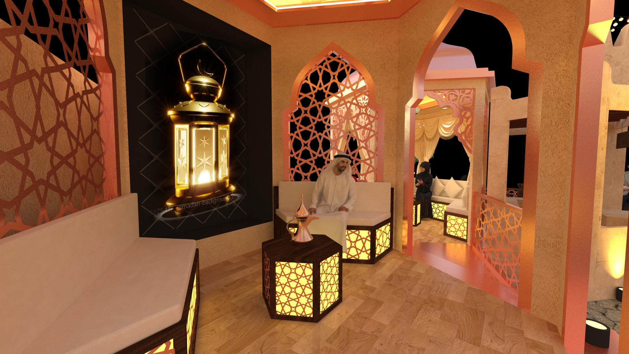 Ramadan Mall Decoration 002 3D model_9