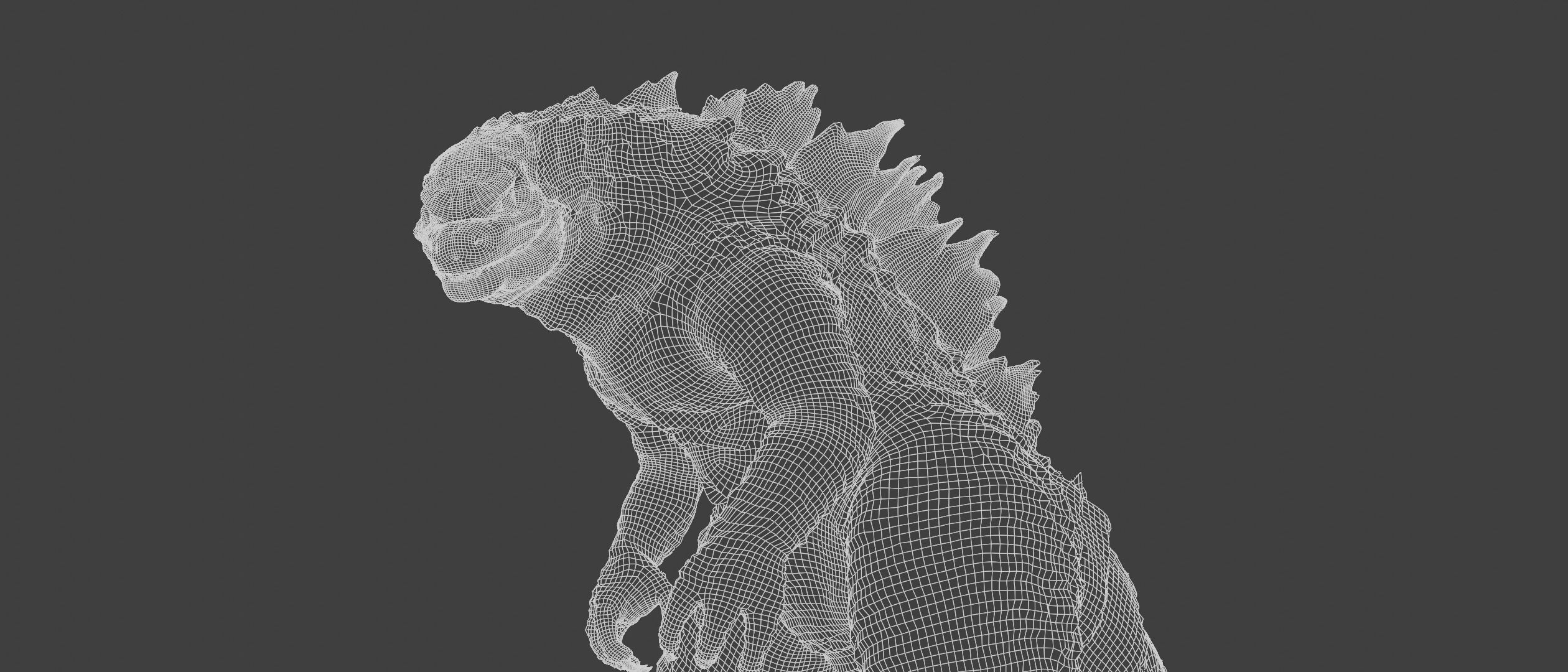 Godzilla kaiju titan Low-poly 3D model_25