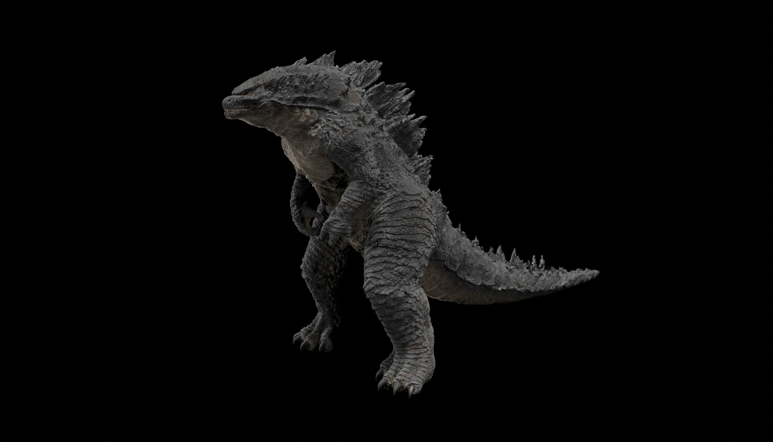 Godzilla kaiju titan Low-poly 3D model_21
