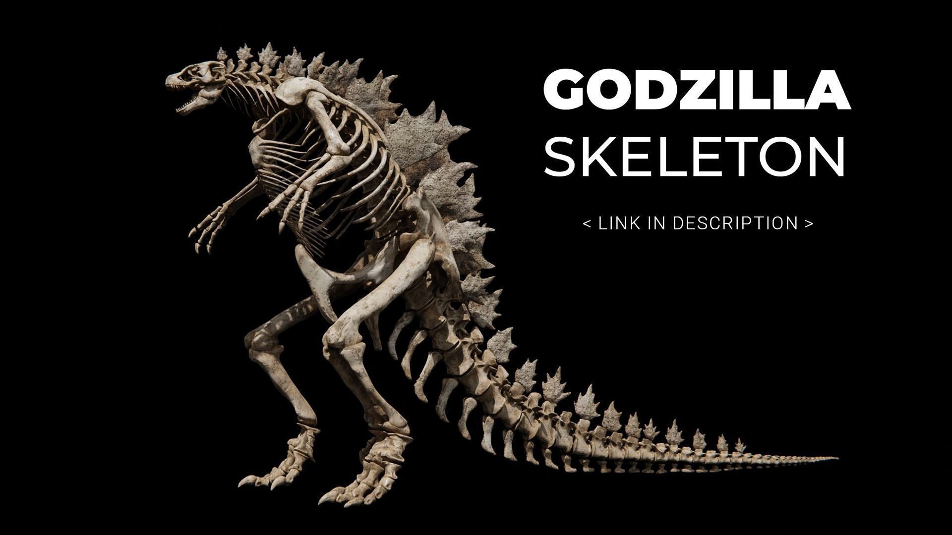 Godzilla kaiju titan Low-poly 3D model_4