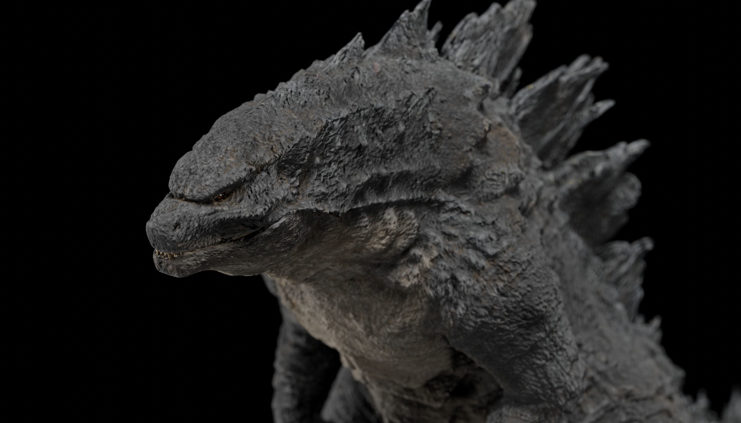 Godzilla kaiju titan Low-poly 3D model_12
