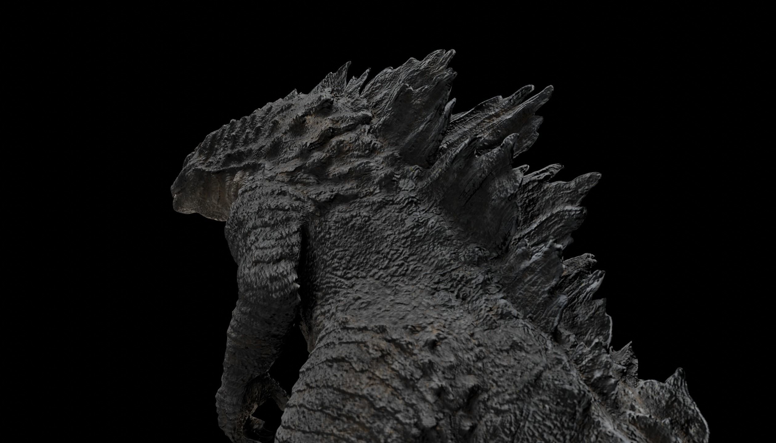 Godzilla kaiju titan Low-poly 3D model_19