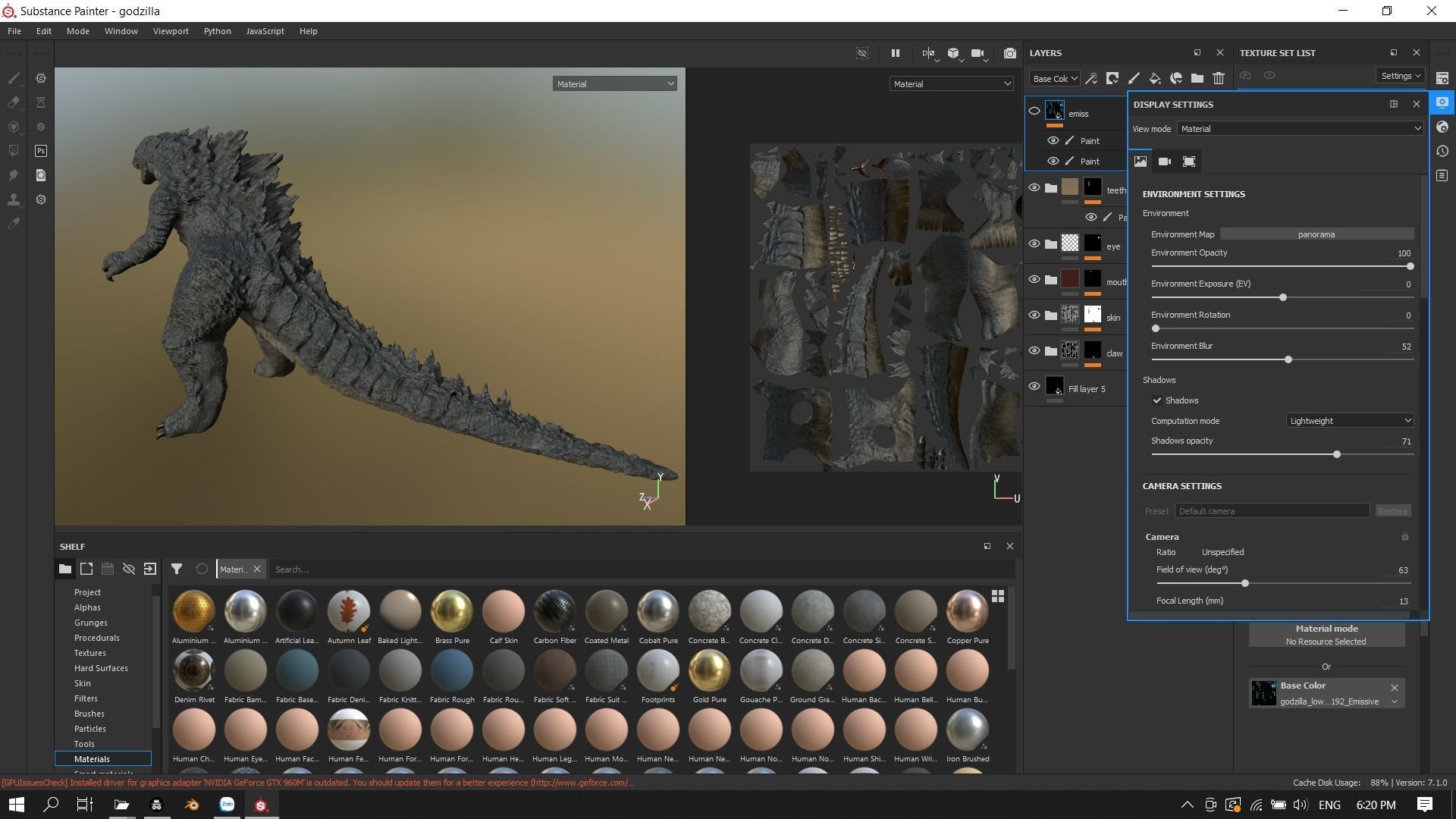 Godzilla kaiju titan Low-poly 3D model_29