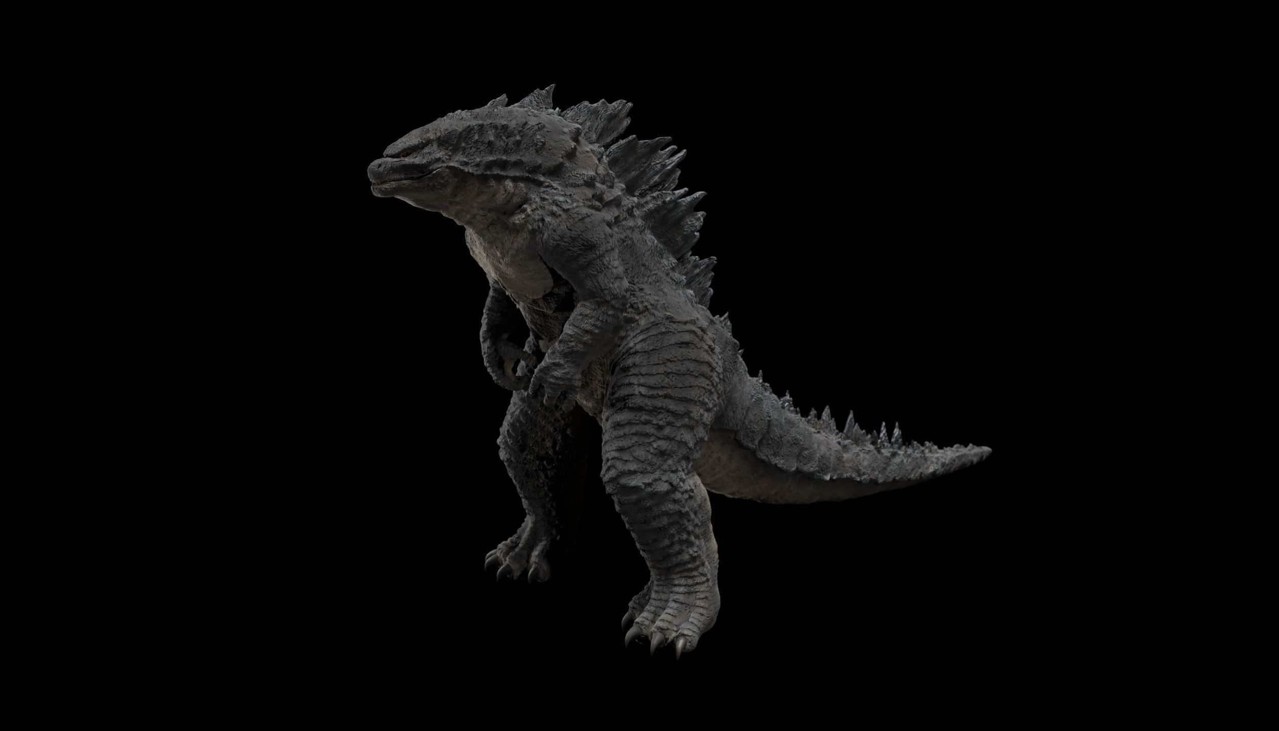 Godzilla kaiju titan Low-poly 3D model_13