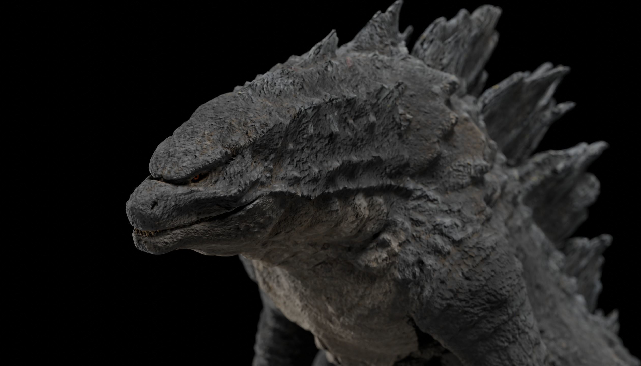 Godzilla kaiju titan Low-poly 3D model_18