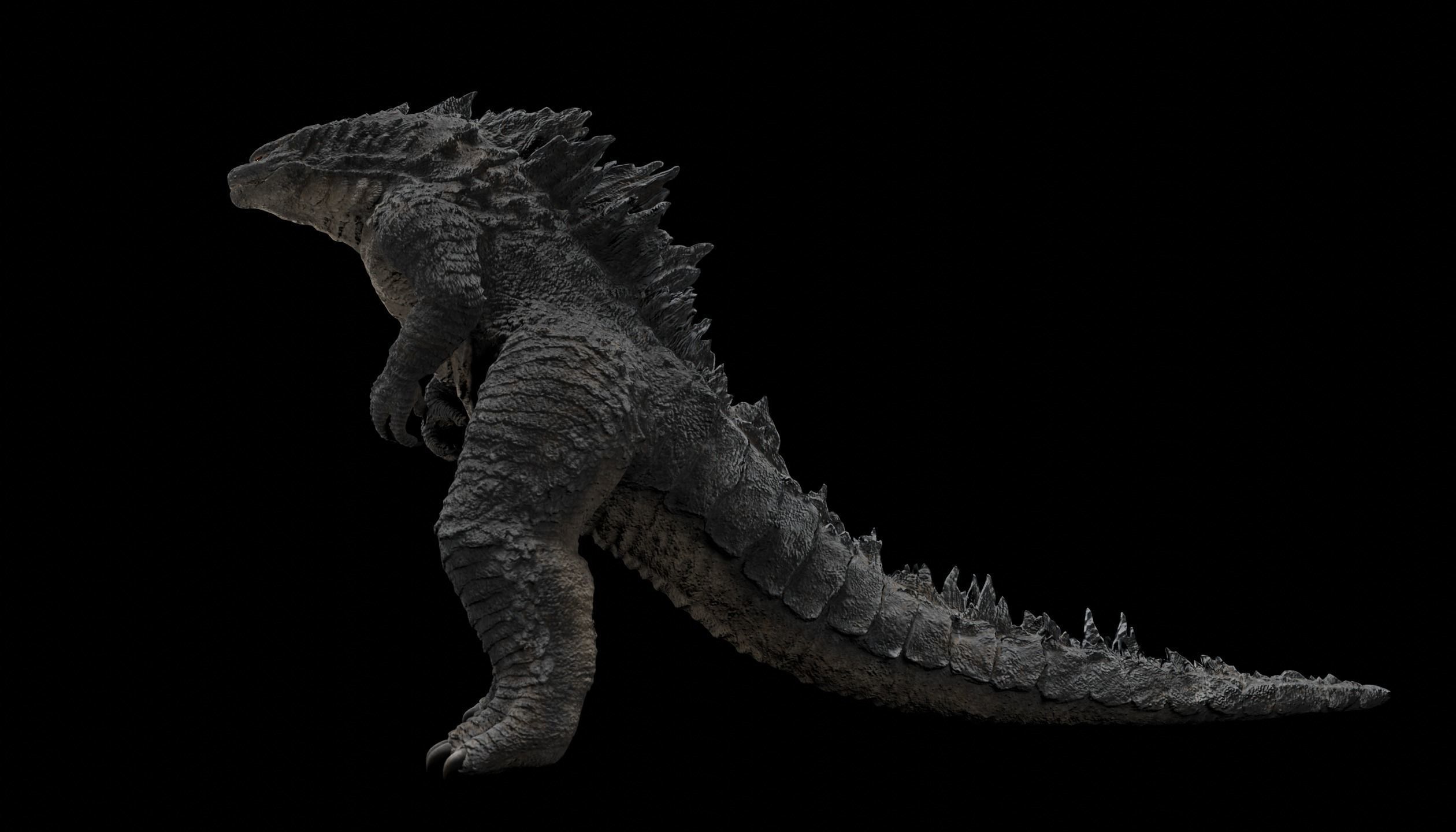 Godzilla kaiju titan Low-poly 3D model_15