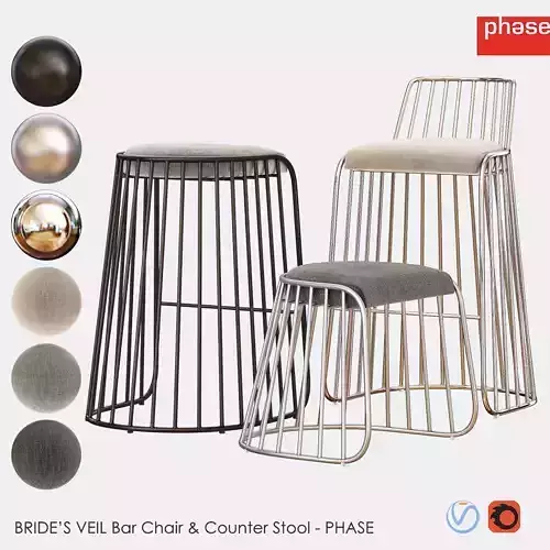 BRIDEs VEIL Bar Chair and Counter Stool