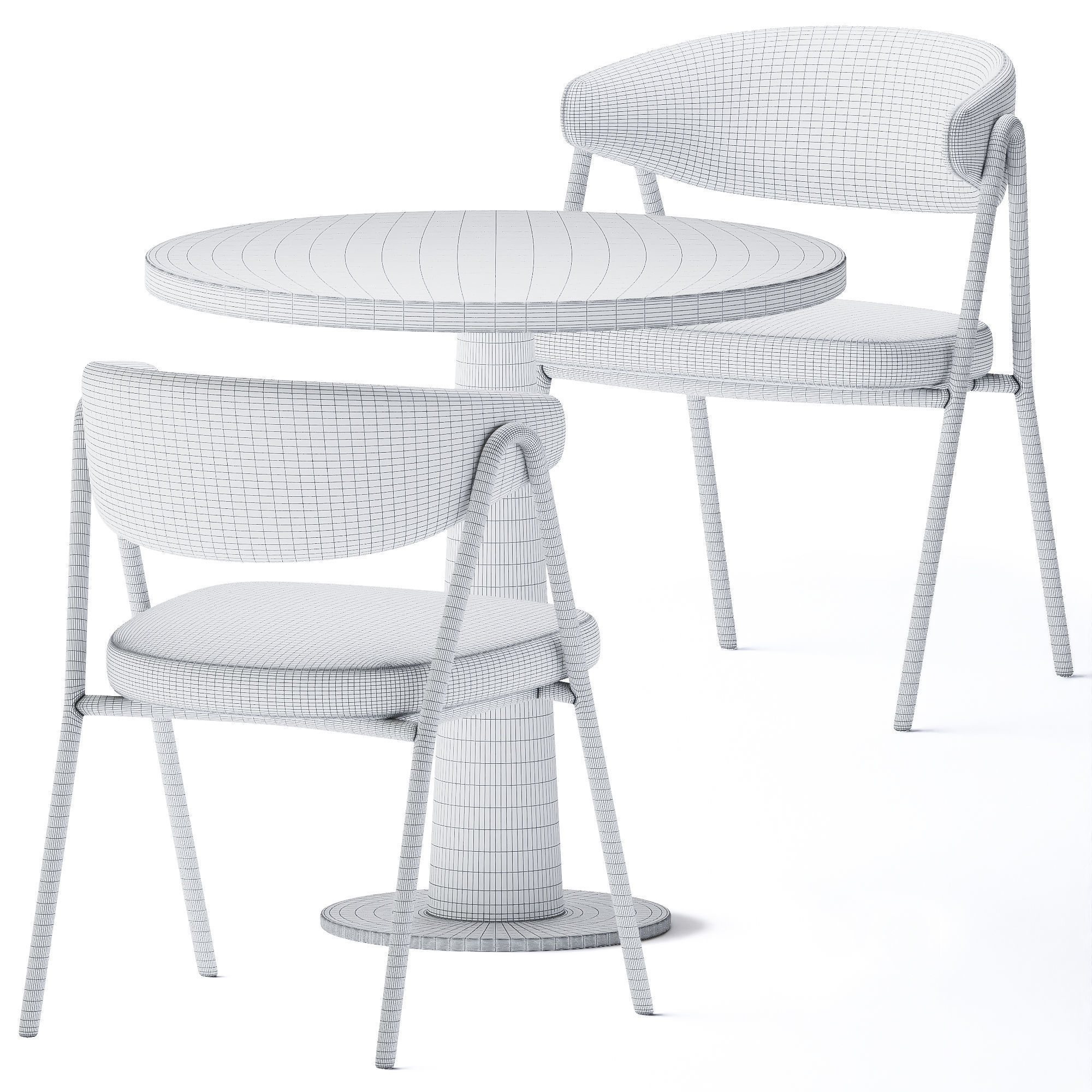 Round table Gray 39 by Gervasoni 3D model_1