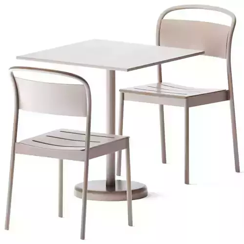 Square Linear Steel Table by Muuto