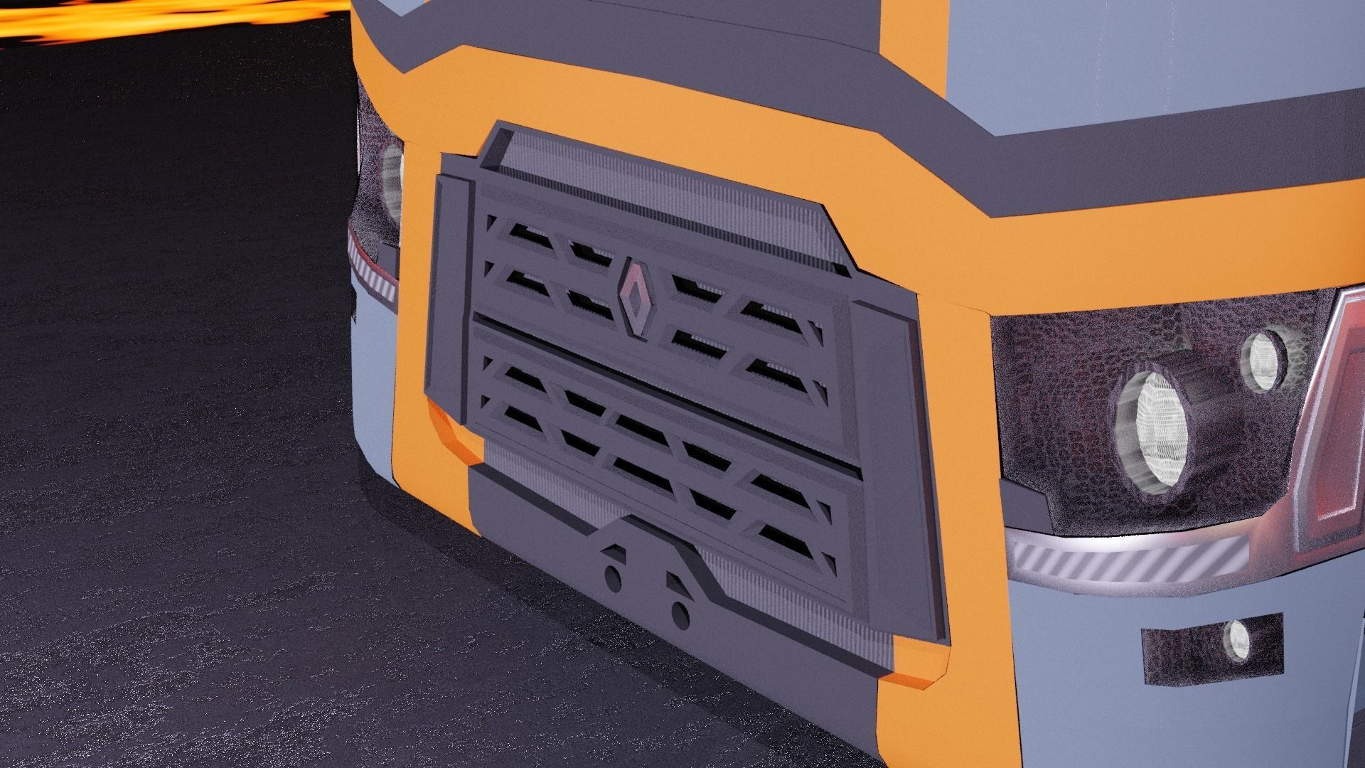 Renault Range T Low-poly 3D model_2