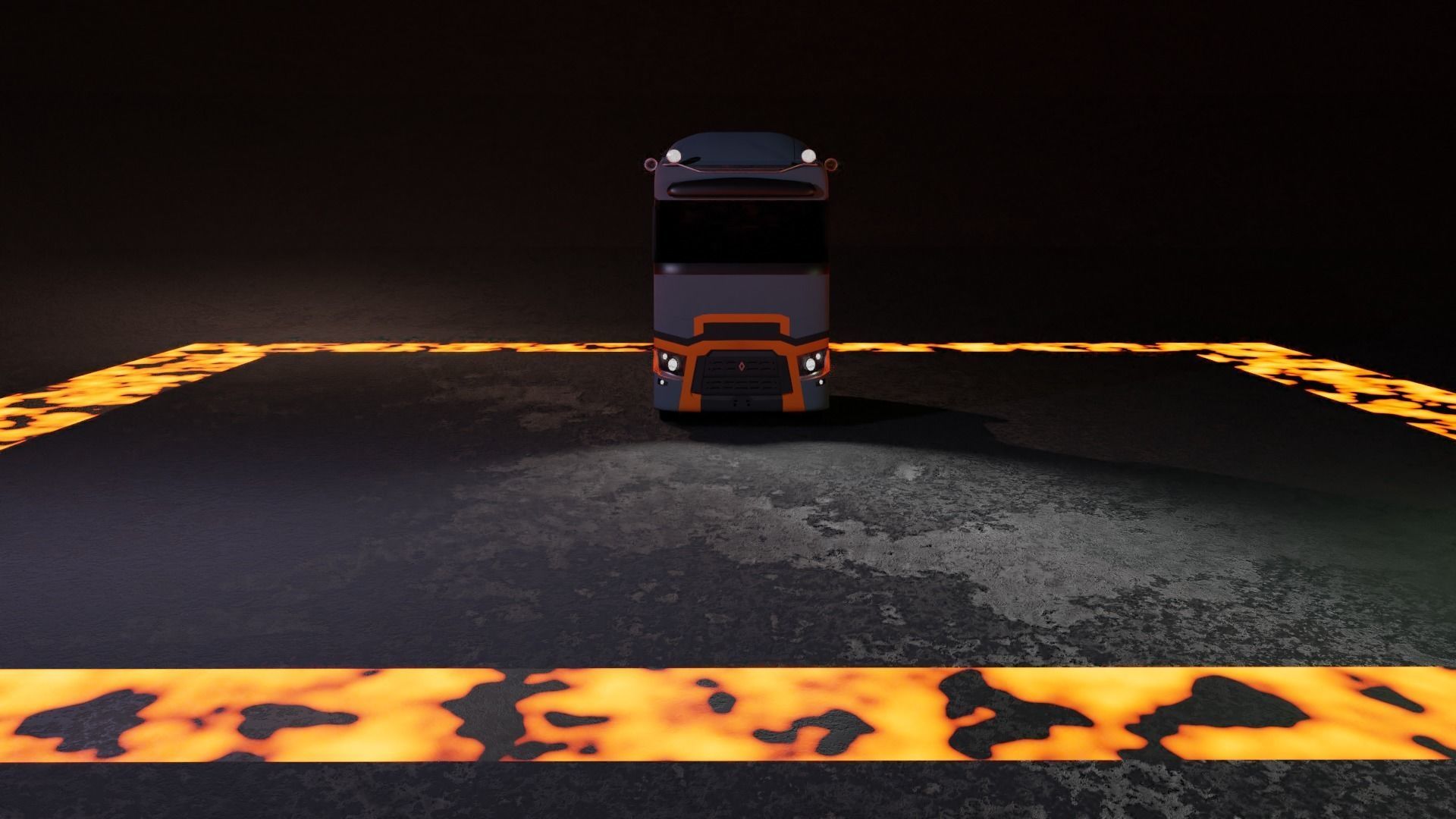 Renault Range T Low-poly 3D model_3