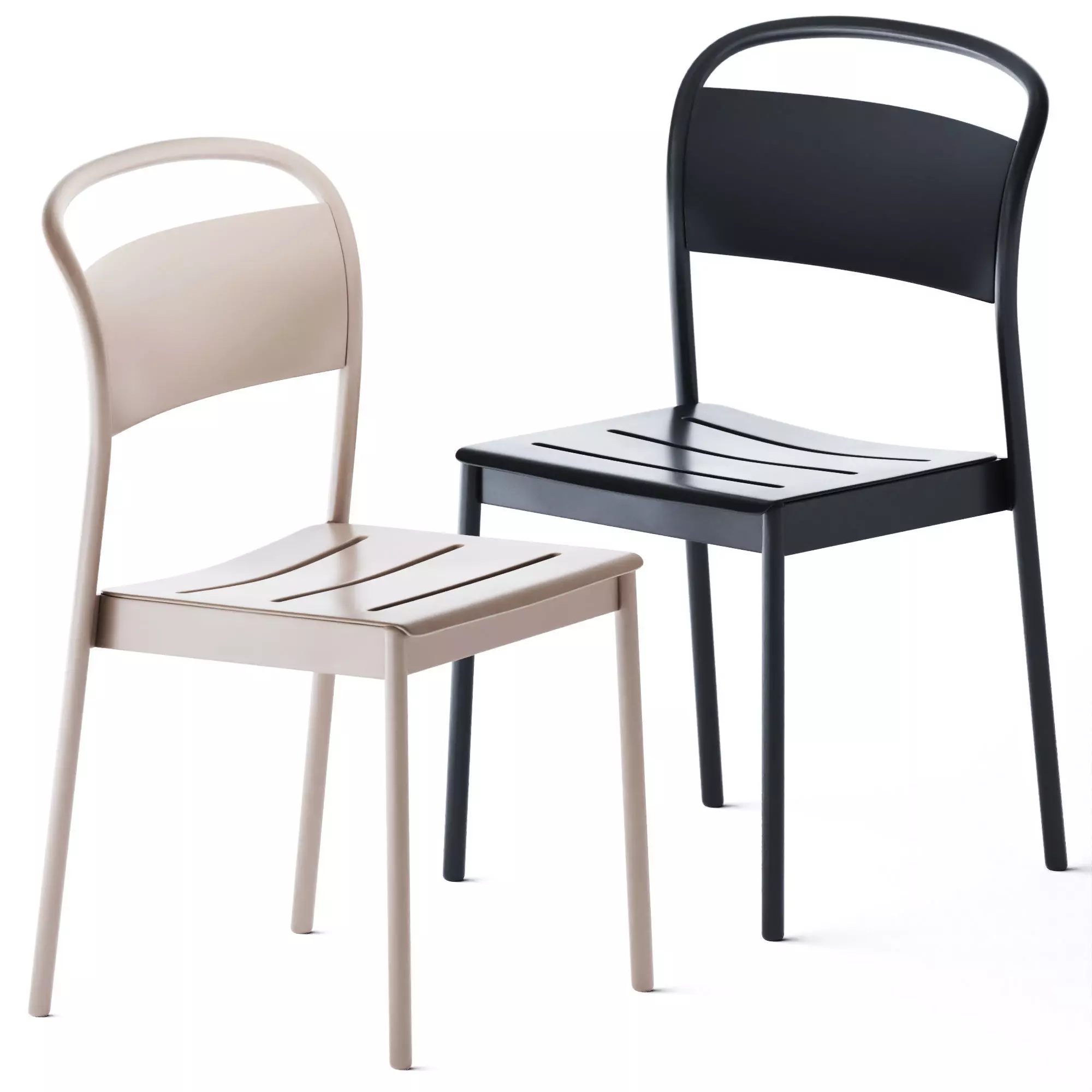 Linear Steel Side Chair by Muuto 3D model