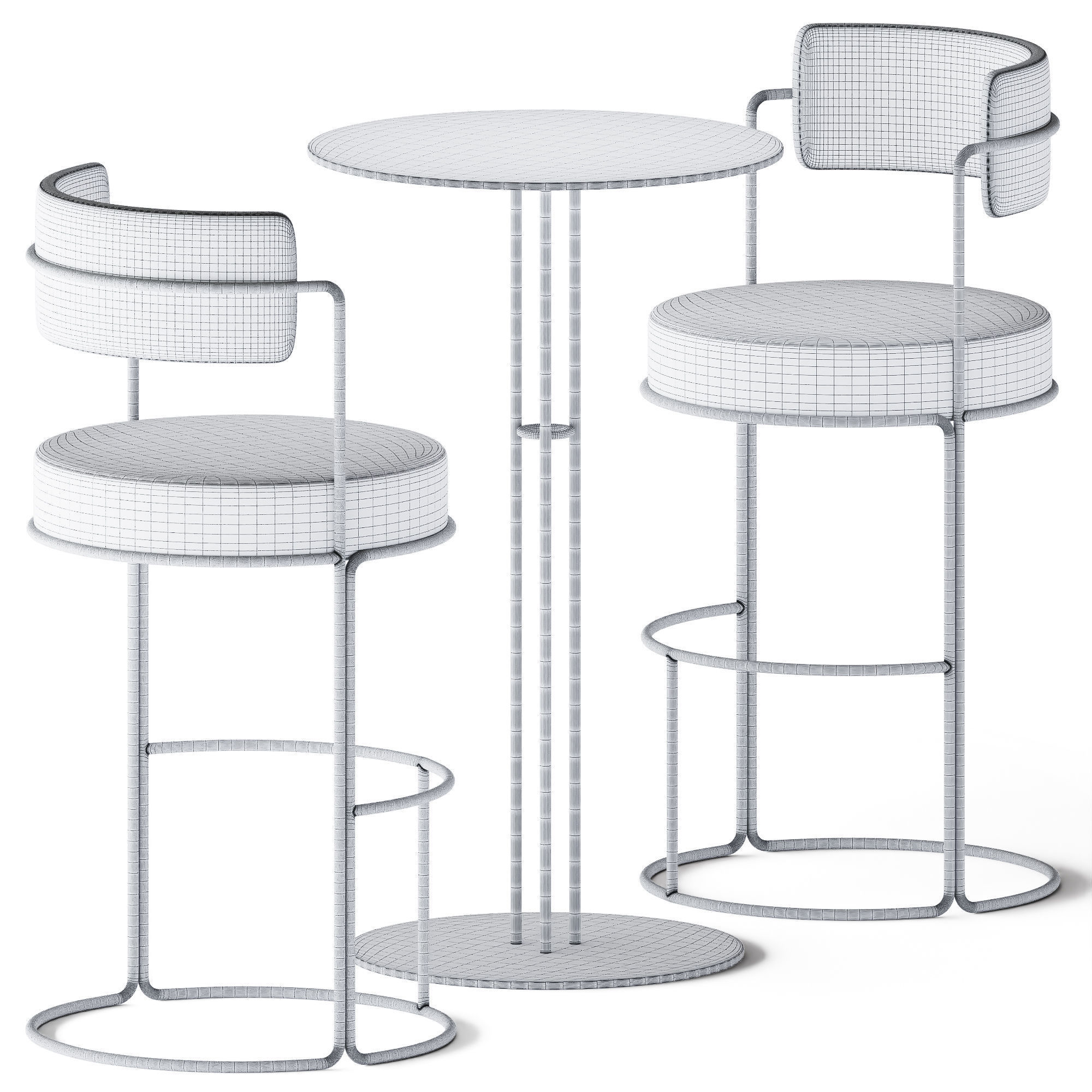 Hight Round Table Paradiso by iSimar 3D model_1