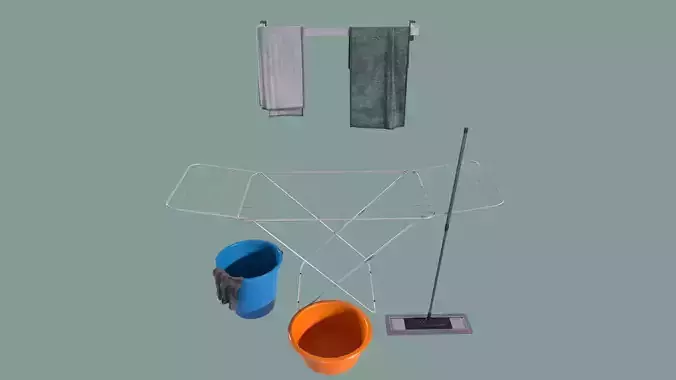 Bathroom Decorations Low-poly 3D model