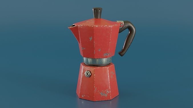 Moka Pot Low-poly 3D model