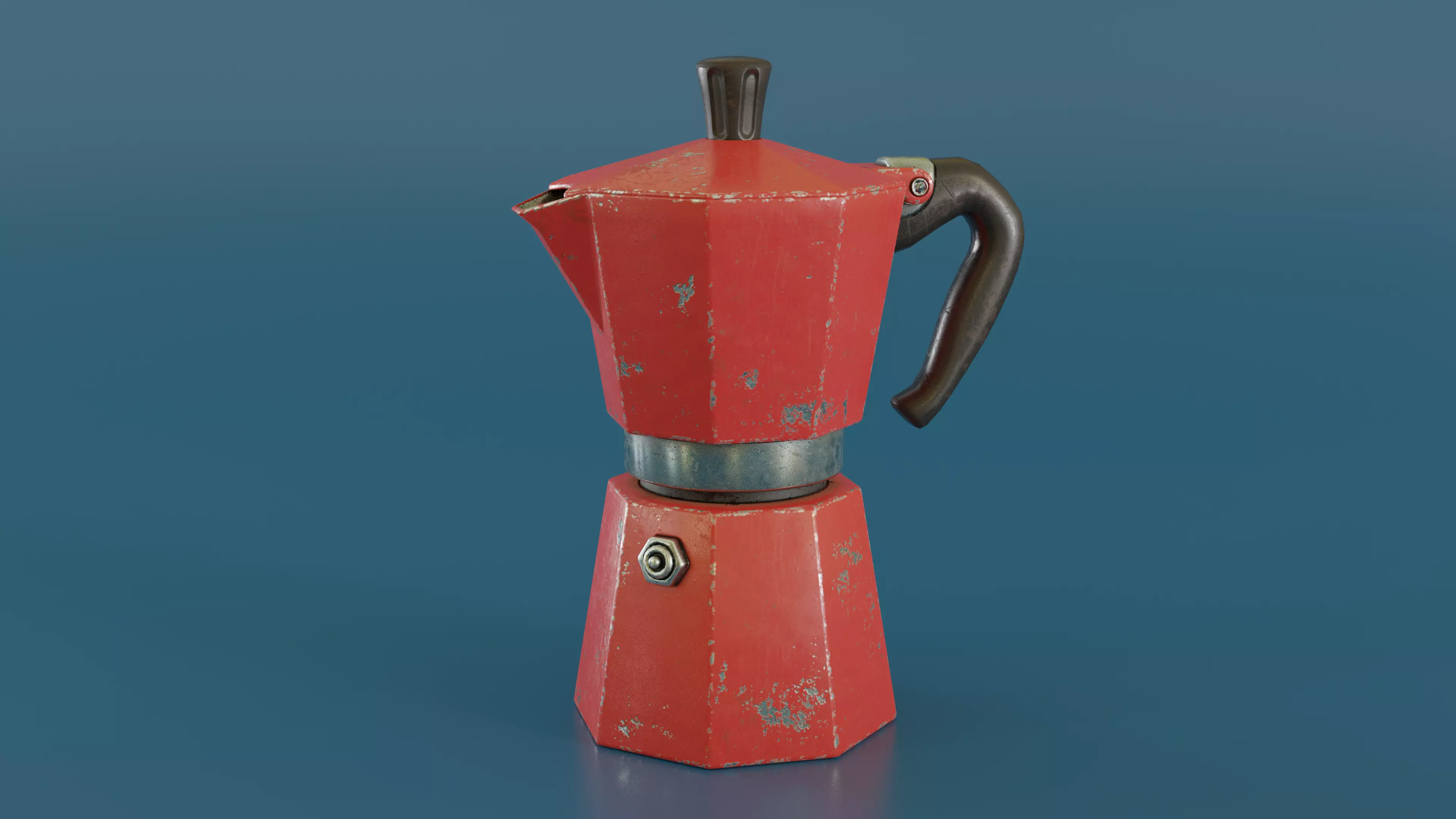 Moka Pot Low-poly 3D model_0
