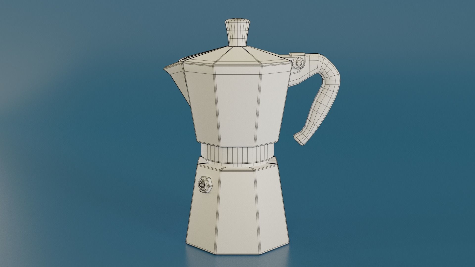 Moka Pot Low-poly 3D model_5
