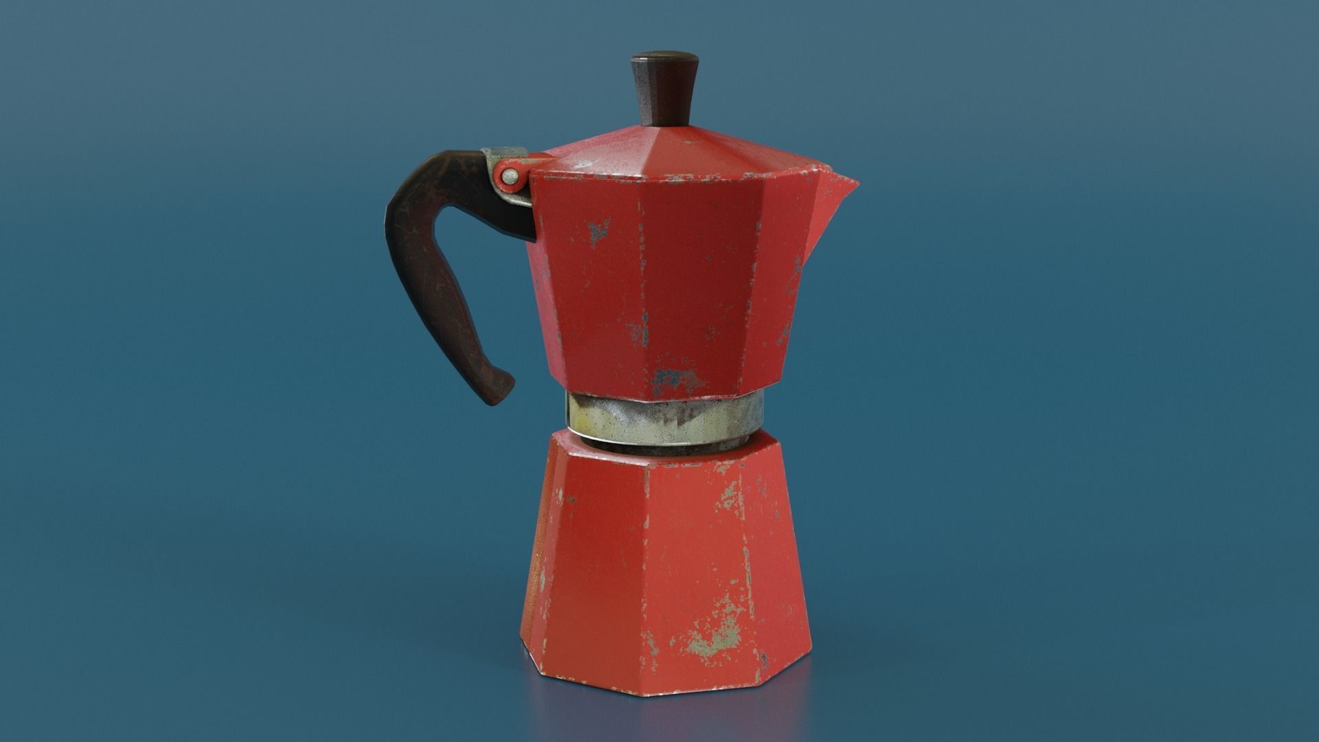 Moka Pot Low-poly 3D model_2