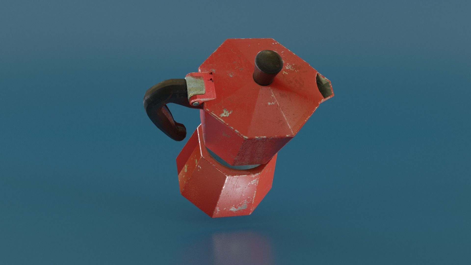 Moka Pot Low-poly 3D model_3