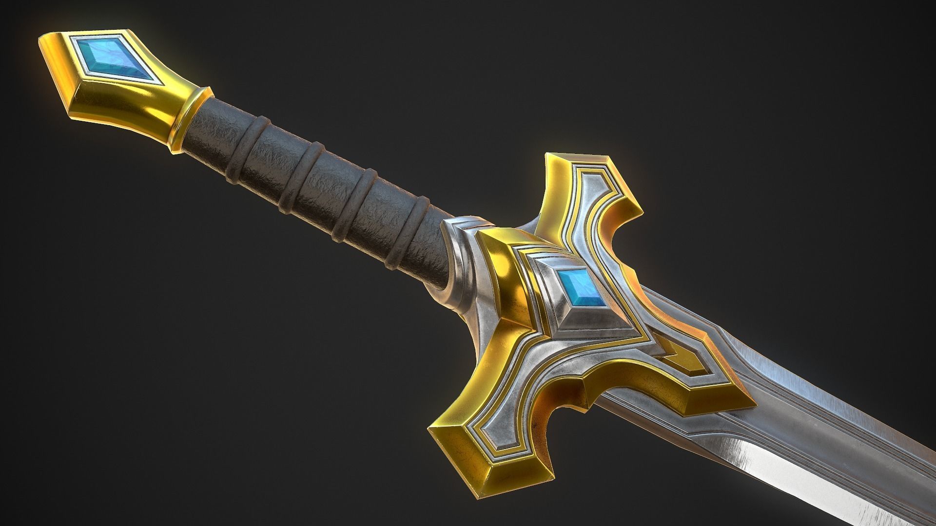 Dagger A6 Low-poly 3D model_6