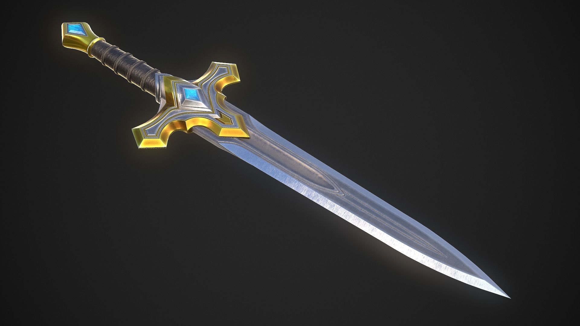Dagger A6 Low-poly 3D model_2