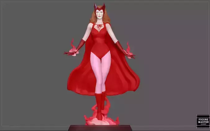 WANDA SCARLET WITCH HALLOWEEN COSTUME MARVEL MCU WANDA VISION 3D print model