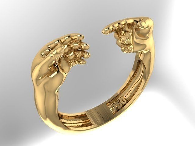  comrade hands Ring 3D print model