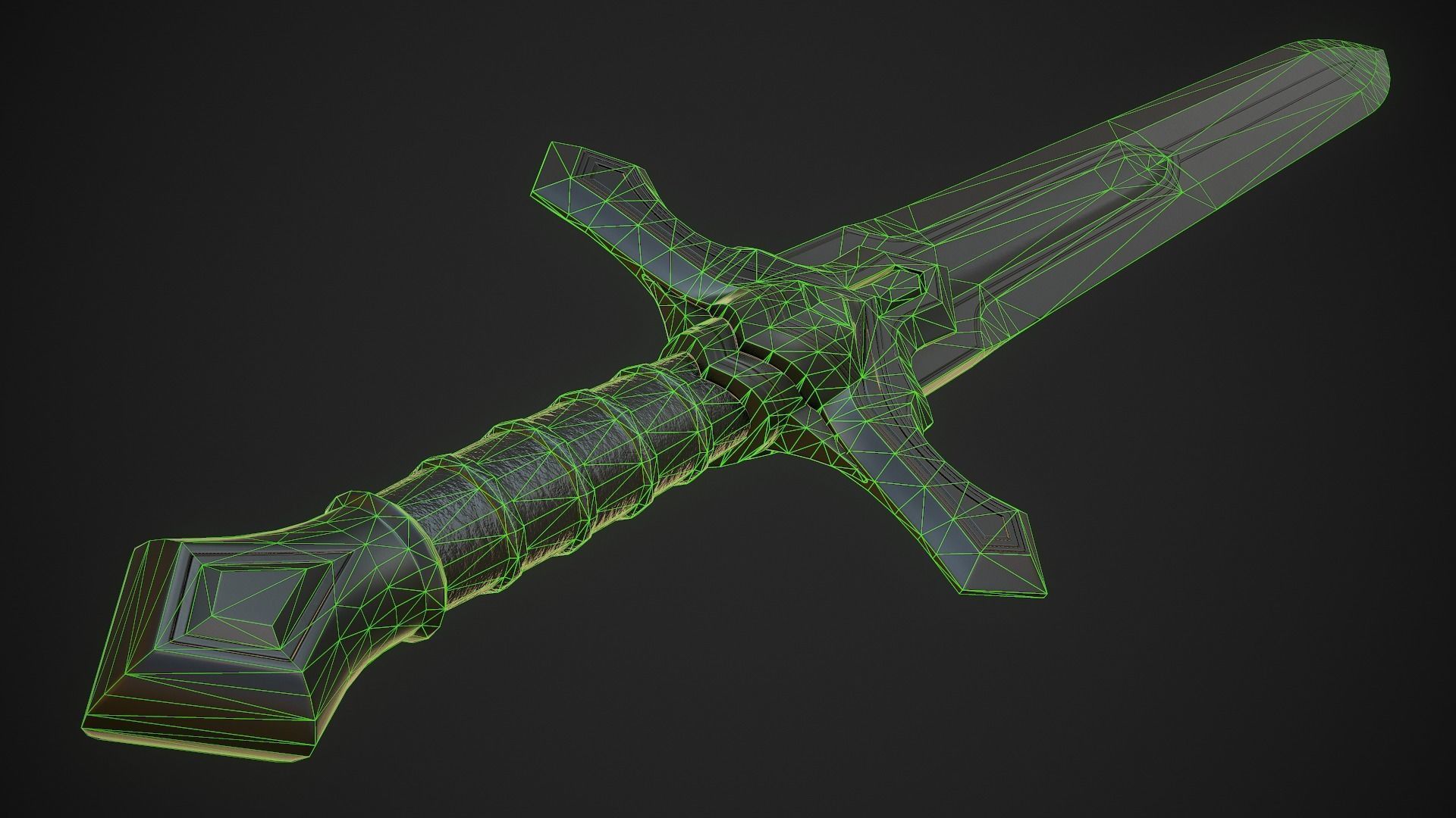 Sword A6 Low-poly 3D model_9